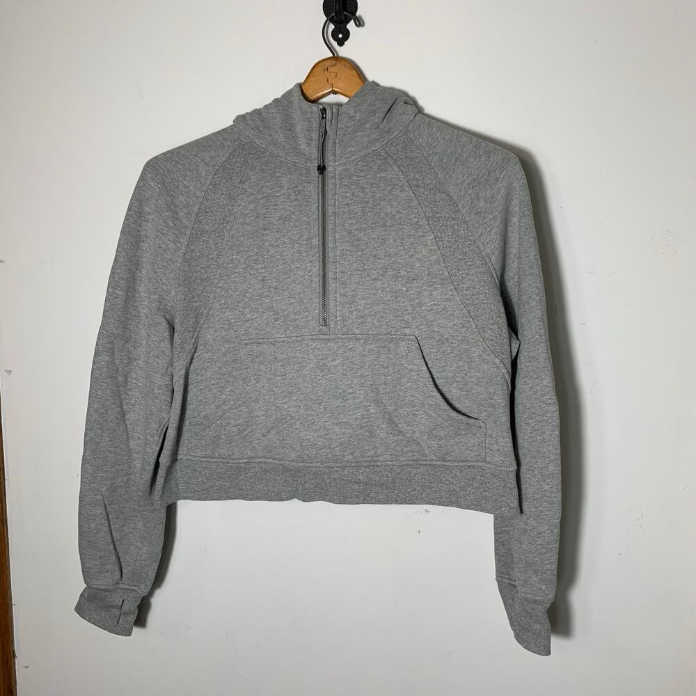 Womens Lululemon Scuba Oversized Half-Zip Hoodie Gray Size M/L EUC! - Picture 3 of 4